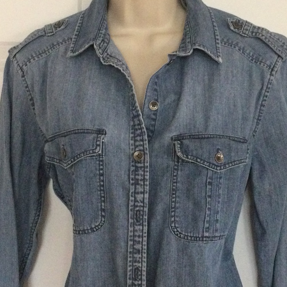 AEO Denim Shirt with Floral Back